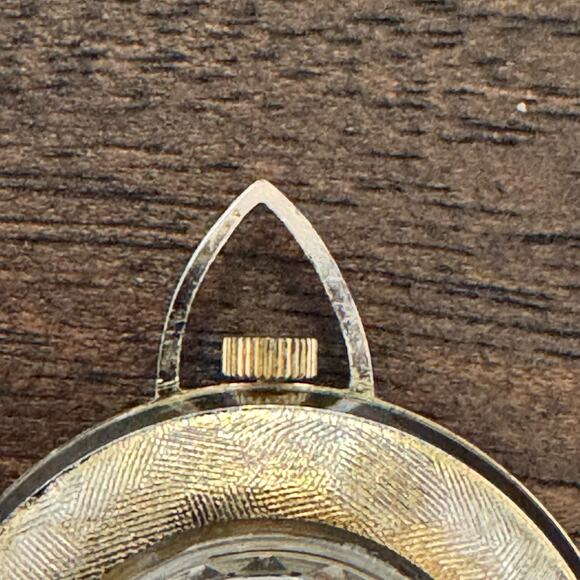 VTG Bradley Pendant Watch Gold Tone Mechanical Movement Swiss Made - Picture 9 of 16